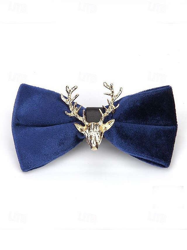 Deer Gold Tie Pin Men's with Velvet Head Bow