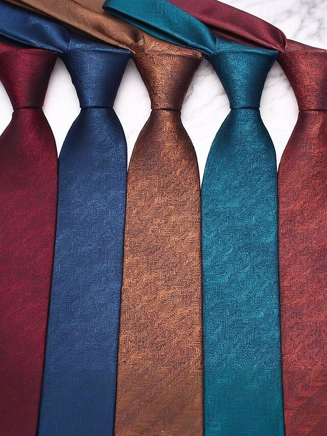 – Christmas Polyester Men's Stylish Herringbone Tie
