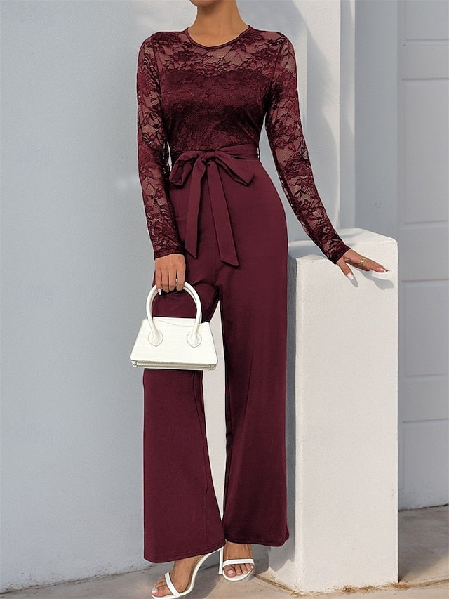 Jumpsuit / Pantsuit Mother of the Bride  Elegant Casual Jewel