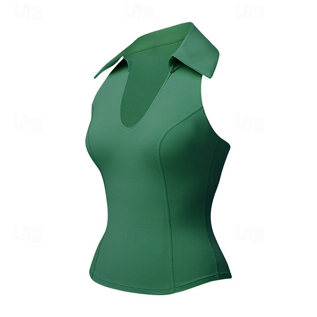 Women's Solid Colored Halter Tank Top Build-in Bra UV