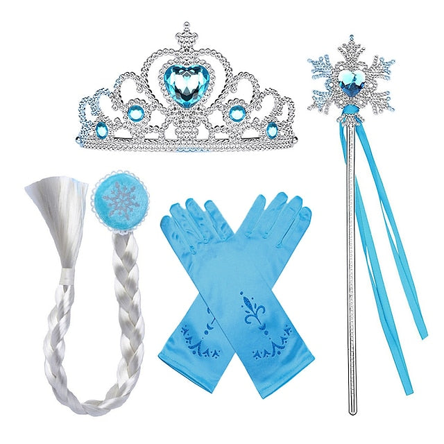 Elsa Theme Girl Princess Party Flower Fairytale Dress Frozen