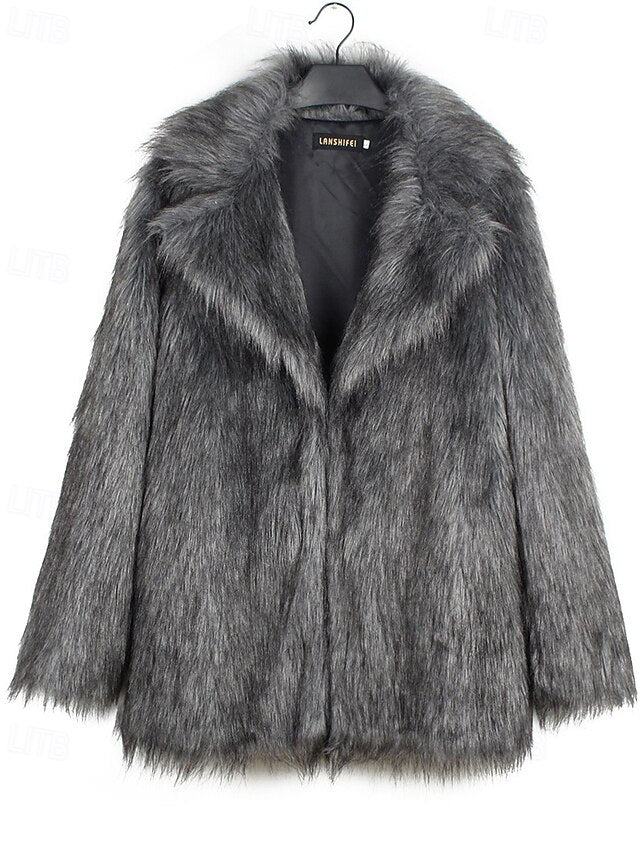 Faux Comfortable Women's  Warm Coat Fur Furs