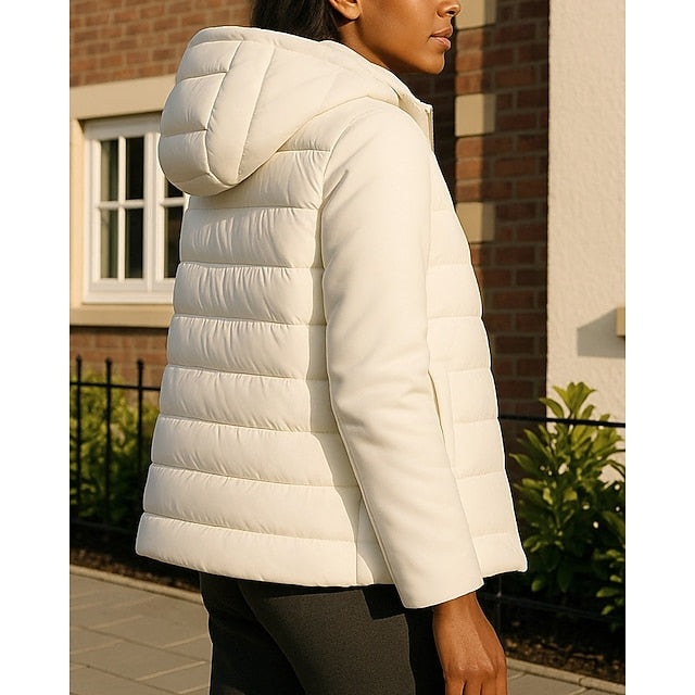 Women's Puffer Jacket outdoor coat Full Zip Hooded Long