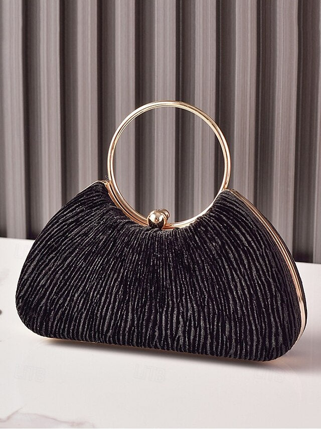 Party Handbag Women's Christmas Velvet Elegant – Red