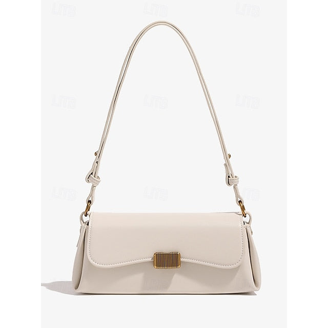 PU Office Tote Shopping Daily Leather Baguette Bag Women's