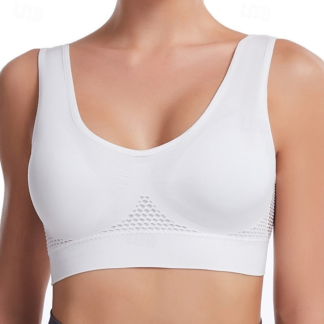 Women's Light Support Sports Bra Running Bra Open Back Bra