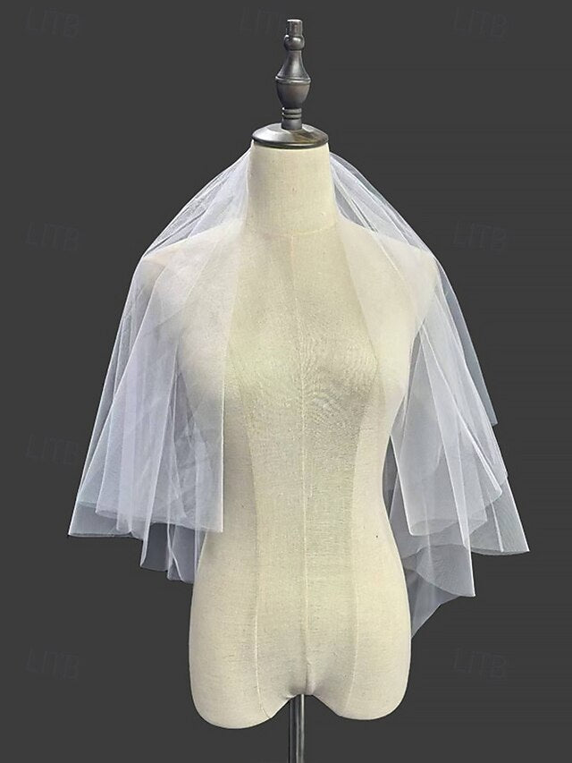 Two-Layer – Bridal Tulle Elegant Classic Soft with Veil