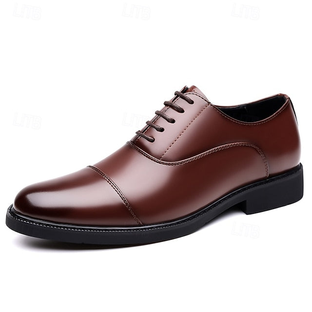 Shoes Design – Brown Classic Cap-Toe Oxford Men's