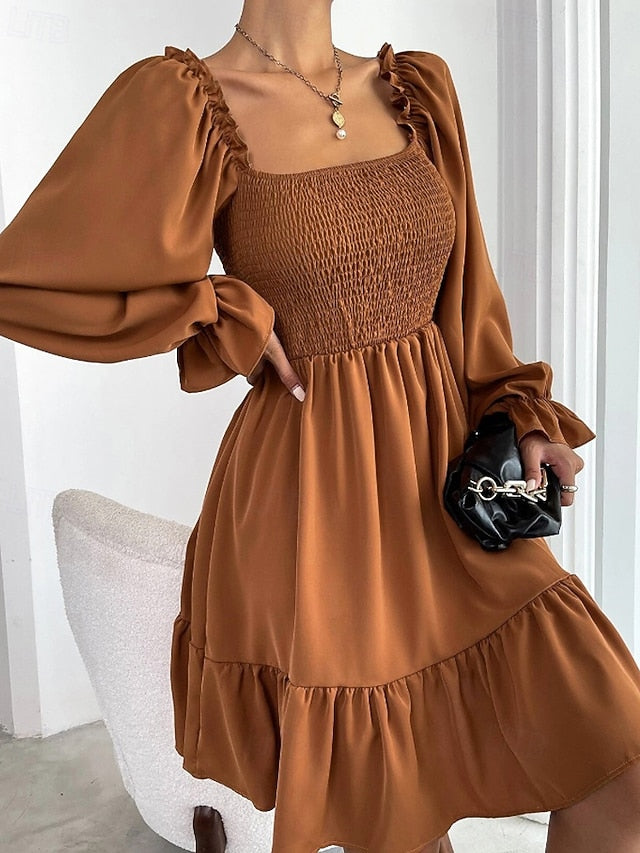 Women's Mini Dress Peplum Dresses Ruched Dress Modern