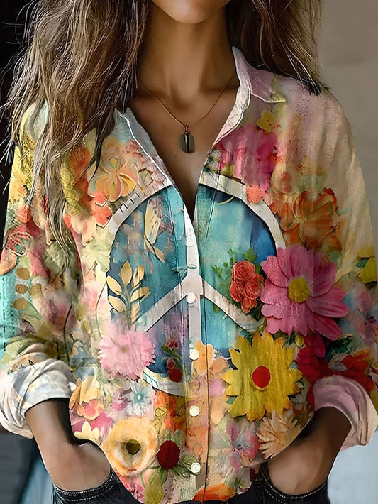 Women's Shirt Linen Like Breathable Lightweight Button Down
