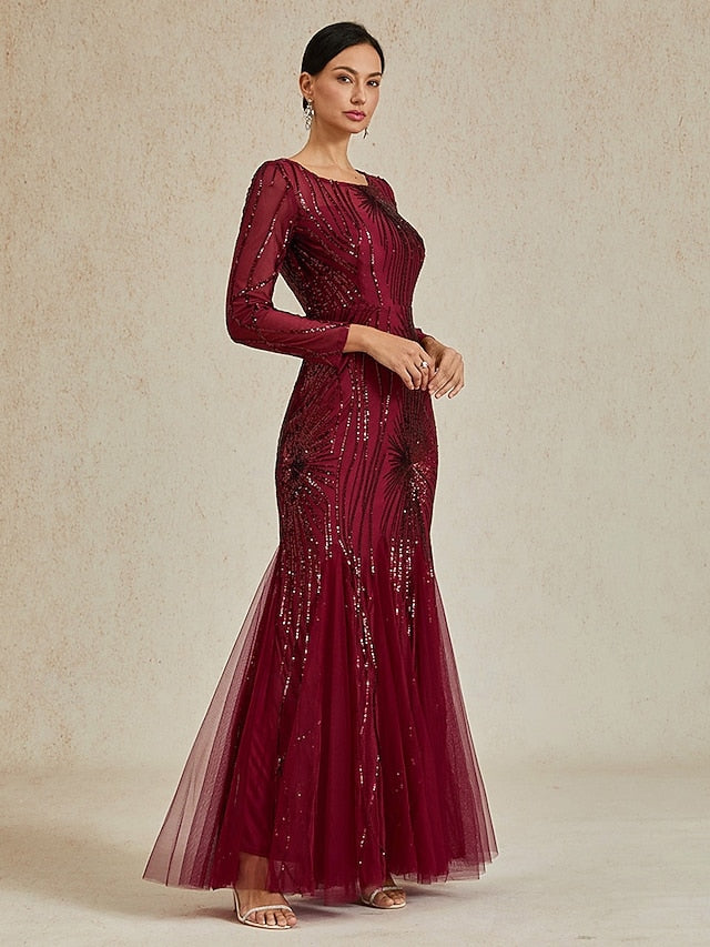 Women's Sequins Maxi Dress Sheath Dress Elegant Evening