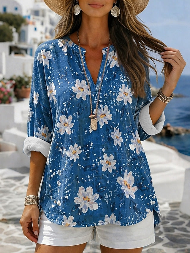 Women's Blouse Print Floral Graphic Vintage Daily Stylish