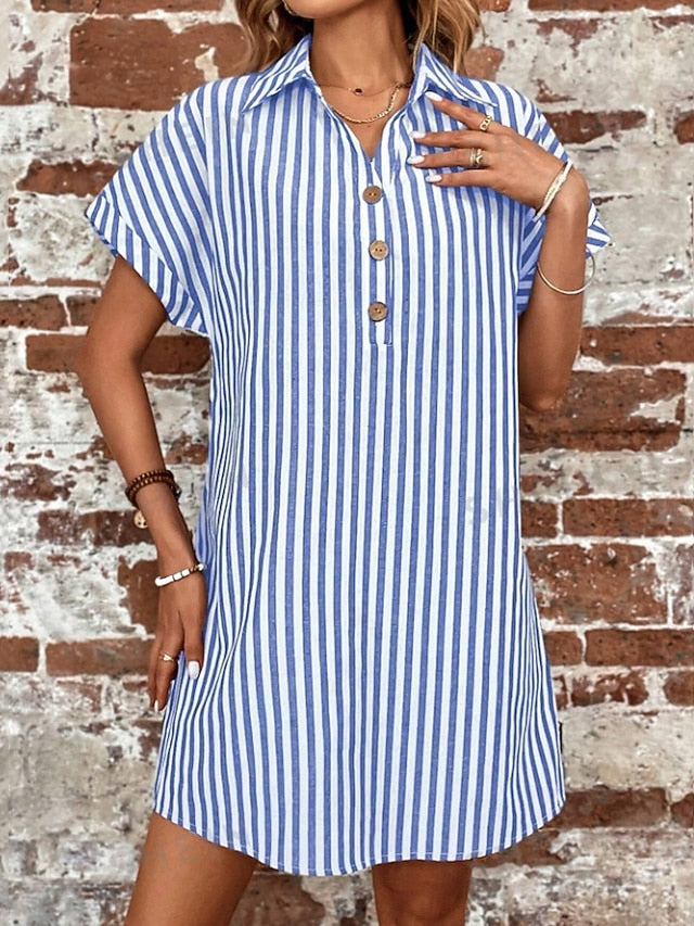 Women's Mini Dress Shirt Dress Casual Dress Summer Dress