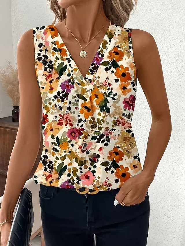 Women's Tank Top Floral Graphic Plants Elegant Vintage