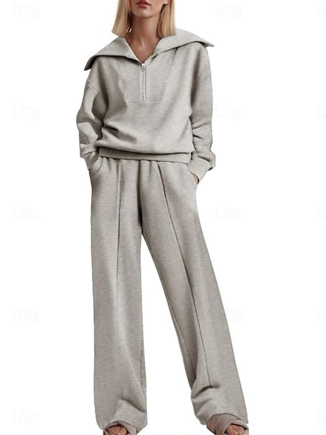 Women's Pants Sets Bolero Top Long Sleeve Shirt Collar