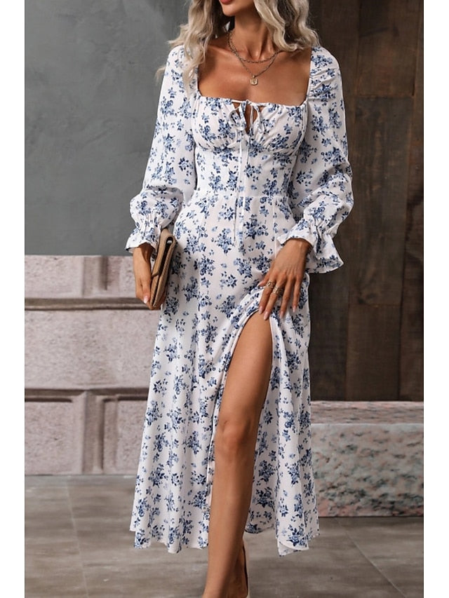 Women's Midi Dress Graduation Dress Floral Dress Fashion