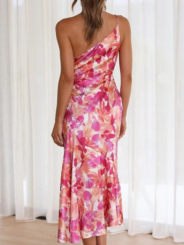 Women's Midi Dress Floral Dress Print Dress Fashion Modern