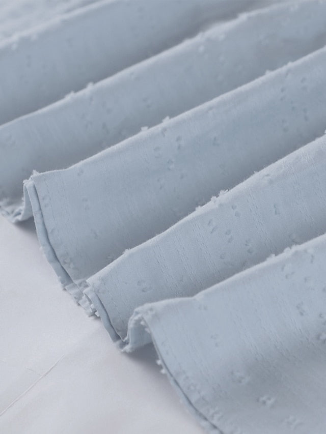 Women's White Blue Green Summer Spring Fall Midi Dress