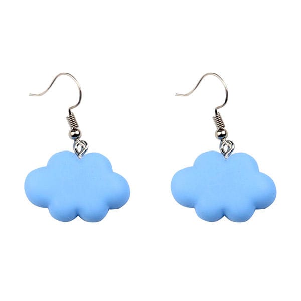 Boucles d'oreilles Nuage Bleu