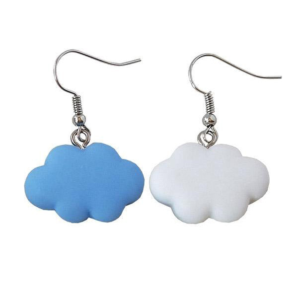 Boucles d'oreilles Nuage Bleu