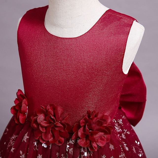A Kids Wedding Party Flower Dress Girls' Line Little