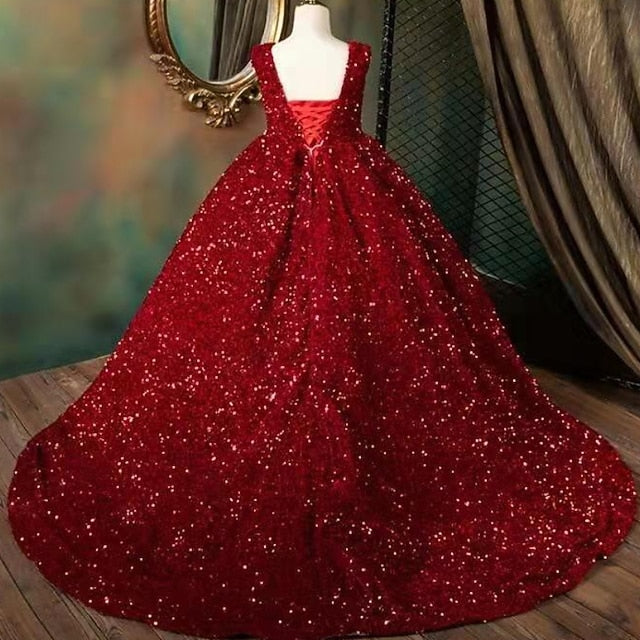 Sleeveless Flower Dress Girl 3D Solid Colored Girls'