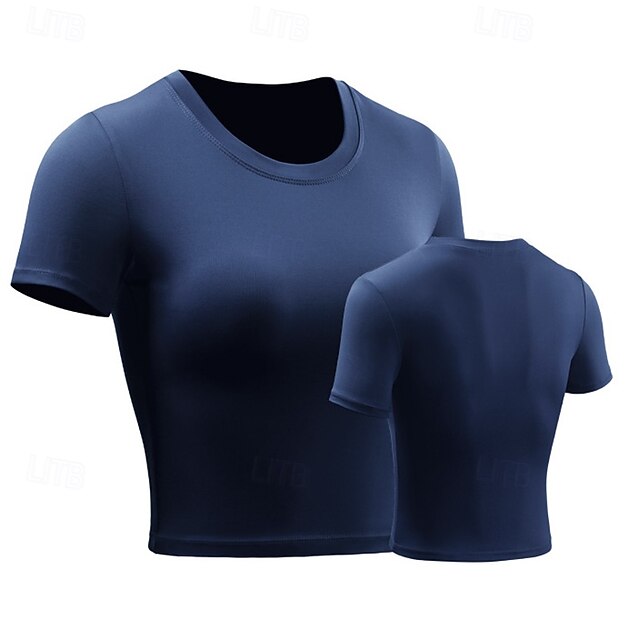 Women's Running T-Shirt Crop Top Short Sleeve Tee Tshirt