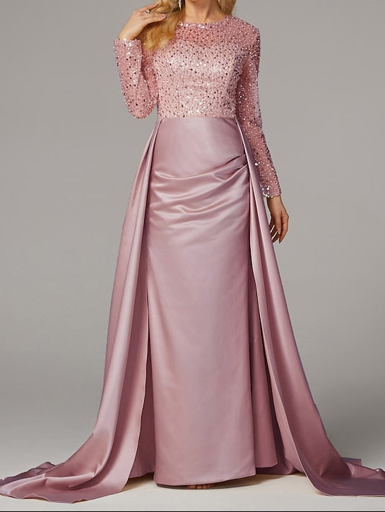 Gown Mermaid Elegant Floor Masquerade Evening Carnival Dress