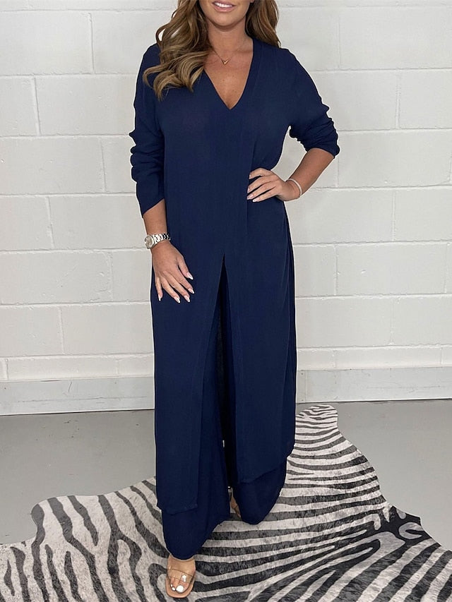 Women's Pajamas Pajama Top and Pant Sets 2 Pieces Pure