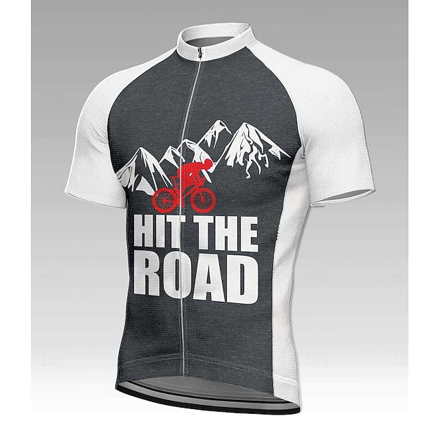 Men's Women's Cycling Jersey Graphic Geometric Letter
