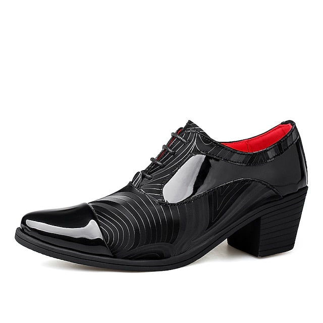 Formal Men's Shoes Stylish Leather – Patent Lace-Up