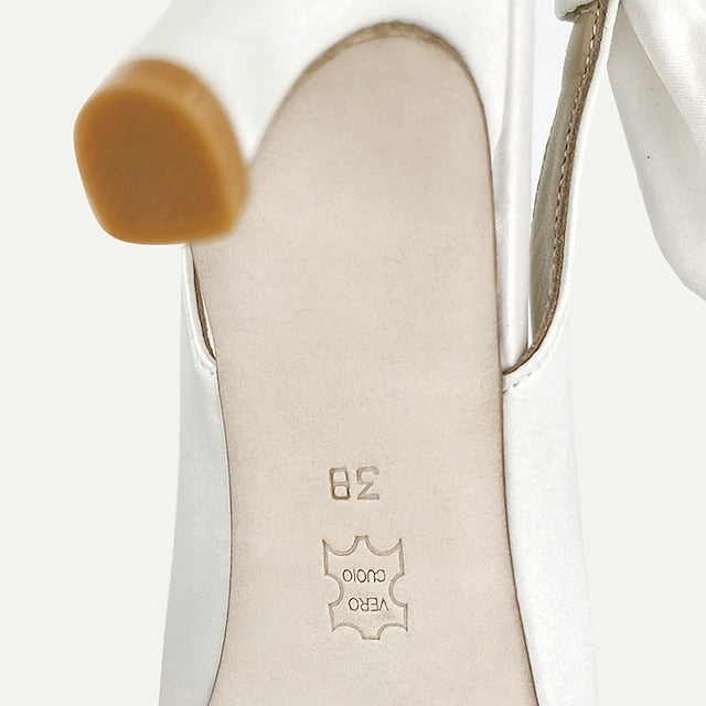 Slingback with for Crystal Women Heels - Embellishment Beige