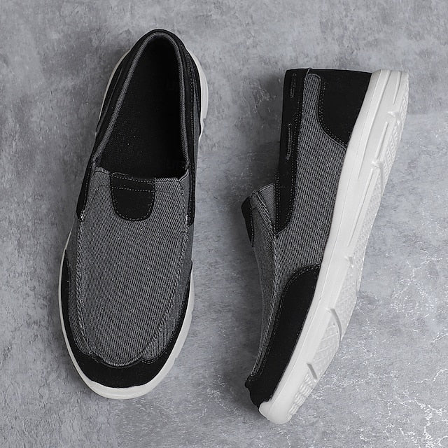 Beige Canvas – Men's Lightweight Loafers Slip-On