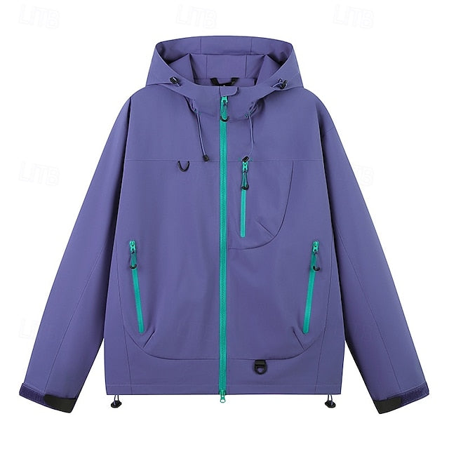 Women's Hooded Jacket Full Zip Jacket with Pockets Long