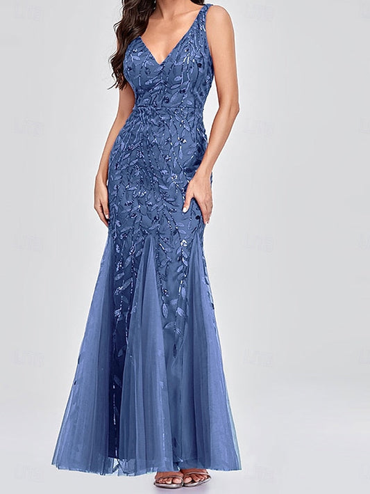 Party the Floor Mother Elegant Dress V of Neck Bride