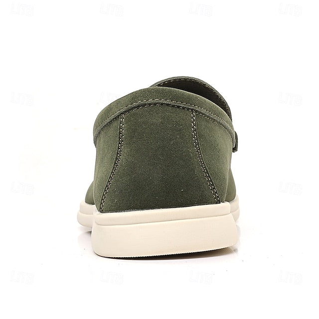 Blue – Faux Men's Loafers Slip-On Light Breathable Casual