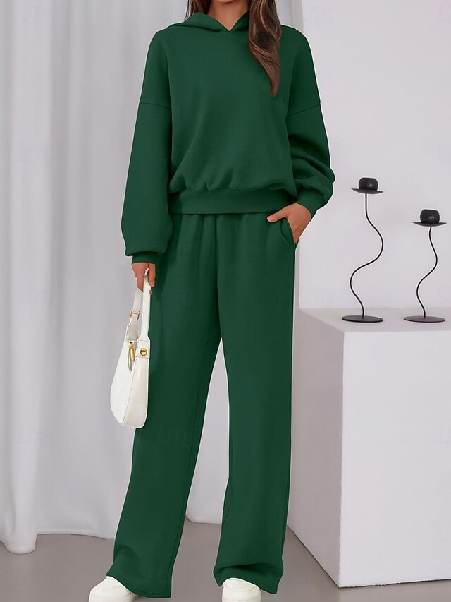 Women's Two Piece Sets Hoodie Tracksuit Long Sleeve Hooded