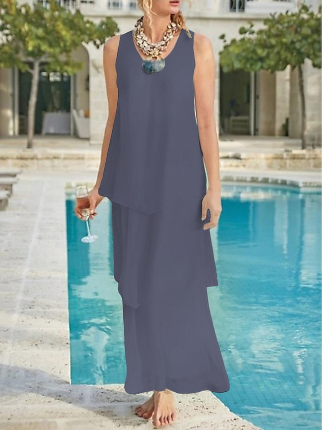 Sheath Column Ankle Length Wedding Guest Dress Formal Dresses