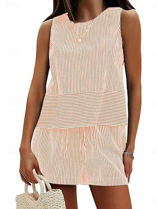 Women's Shorts Sets Bolero Top Sleeveless Round Neck