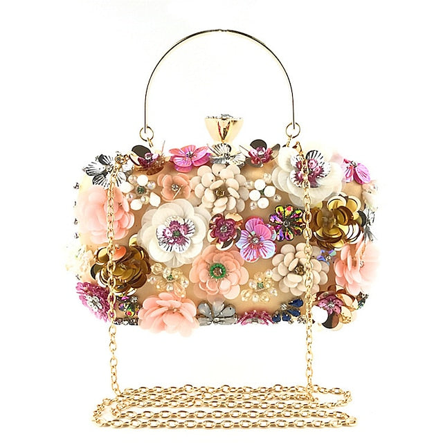 Clutch Flower Evening Women's – Floral Embellished 3D