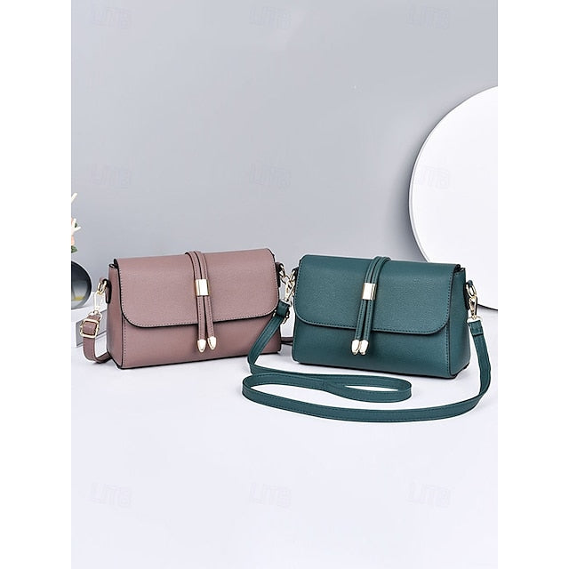 Bags in Leather Crossbody Burgundy Black and Faux Women's