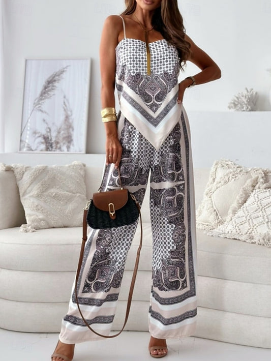 Women's Camisole Pants Sets Bolero Top Sleeveless Strap