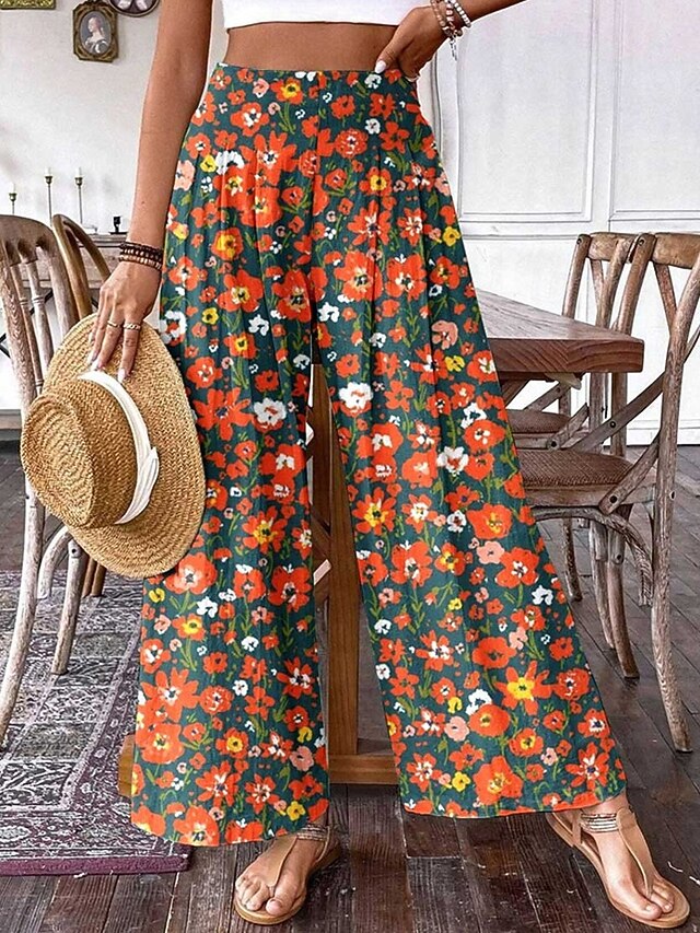 Women's Pants Trousers Palazzo Pants Fashion Boho Full