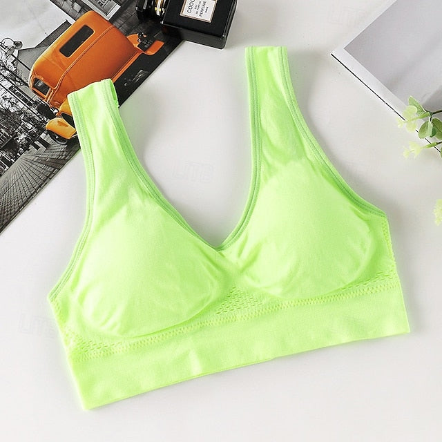 Women's Light Support Sports Bra Running Bra Open Back Bra
