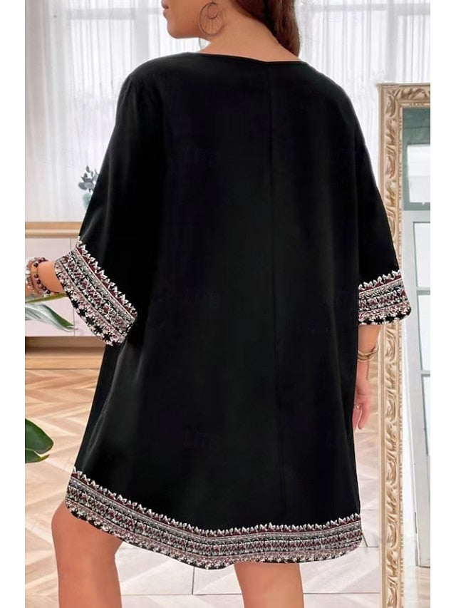 Women's Mini Dress Boho Dress Print Dress Fashion Classic