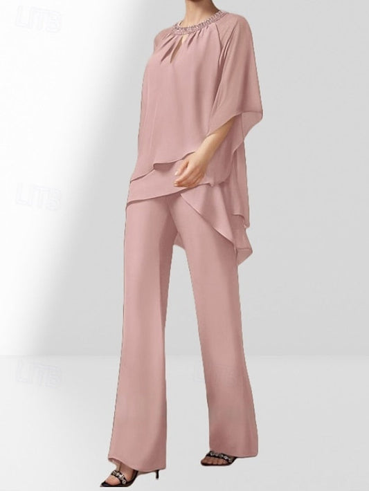 Piece Bride Pantsuit Dress the Wedding Two Guest of Mother