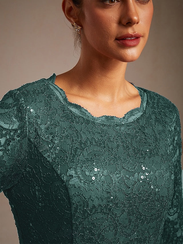 Women's Midi Dress Chiffon Dress Elegant Solid Color 3/4