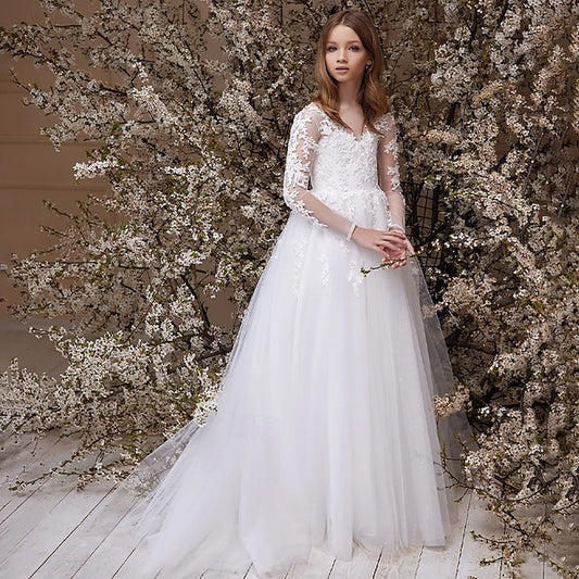 Formal First Princess Flower Dress Girl Girls'