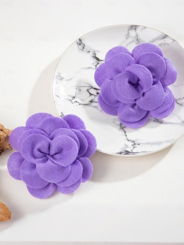 Drop - Floral Flower Earrings Oversized Women's Statement