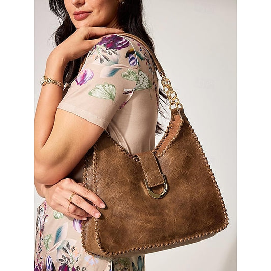 Large Strap Vintage Women's Chain with – Bag Hobo Leather